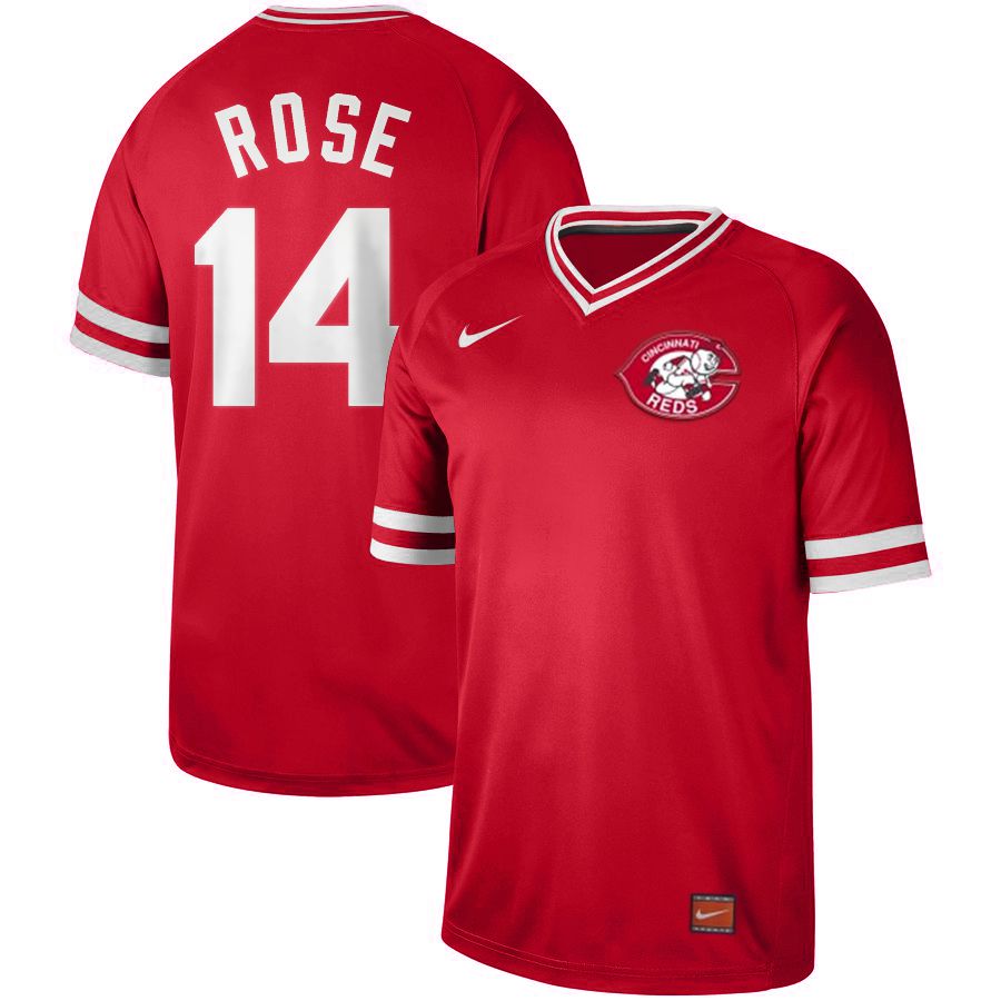 2019 Men MLB Cincinnati Reds #14 Rose red Nike Cooperstown Collection Jerseys